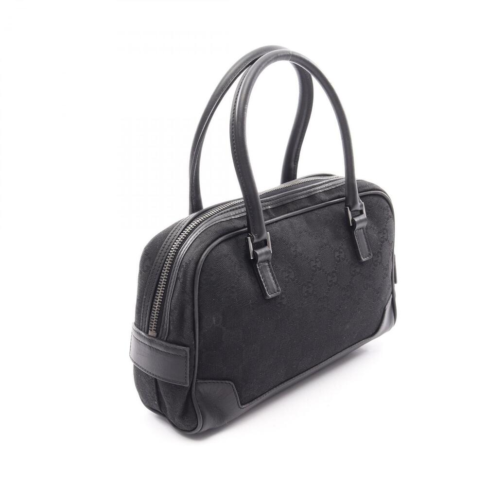 Gucci Canvas GG Bag Shoulder Leather Black